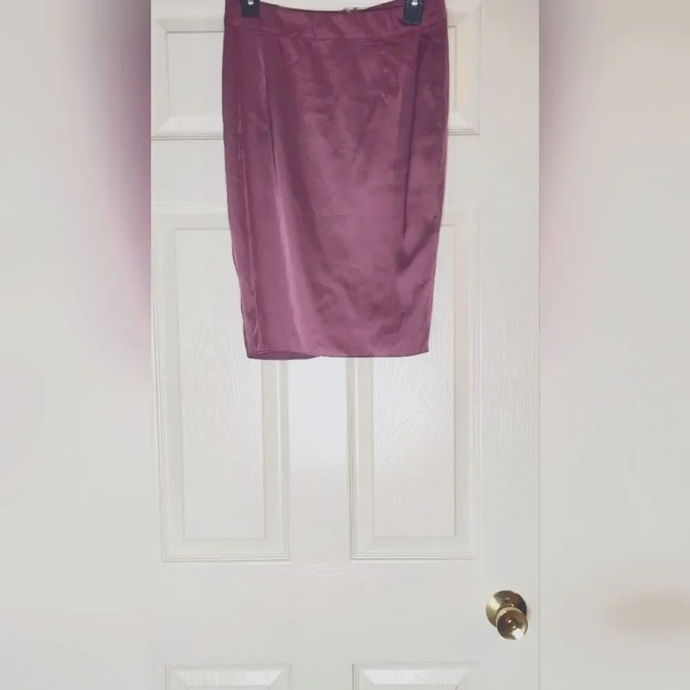 Naked Wardrobe M Chinese Violet Zipper Women’s Knee-Length Skirt